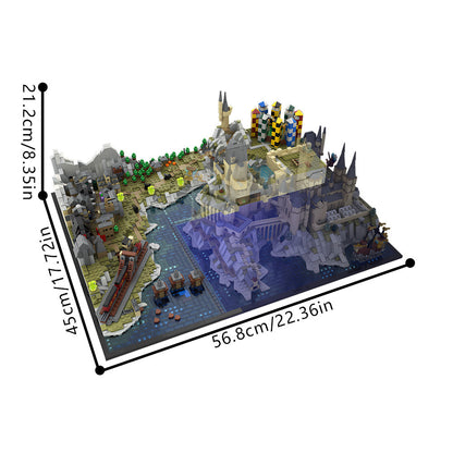 castle grounds and hogsmeade village expansion building set | moc-203377 - 4