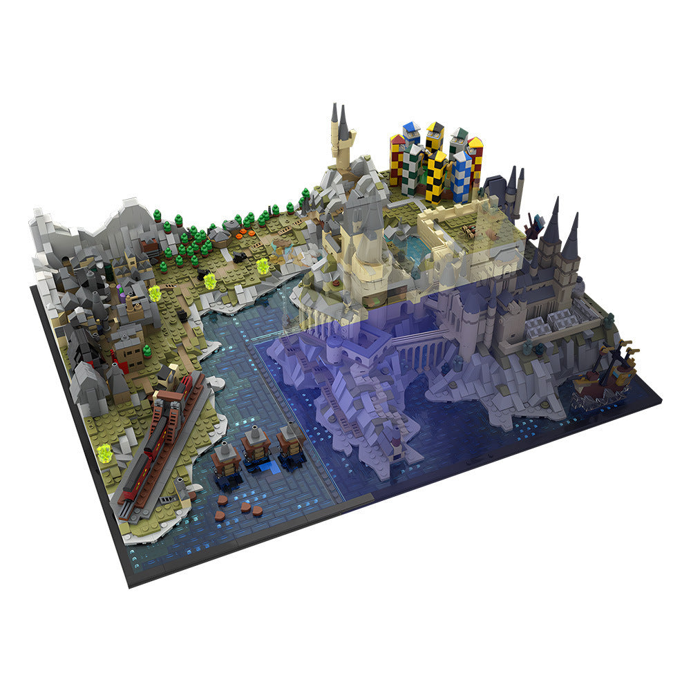 castle grounds and hogsmeade village expansion building set | moc-203377 - 5