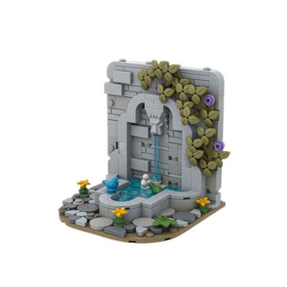 castle's fountain building set | moc-136382 - 2