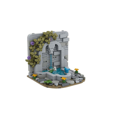 castle's fountain building set | moc-136382 - 4