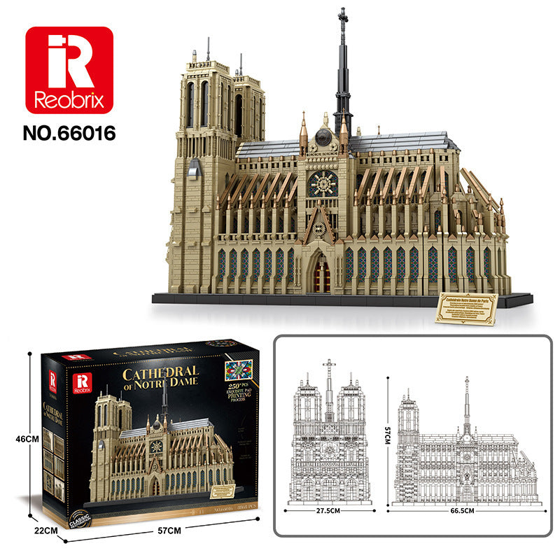 cathedral of notre dame - european street scene - reobrix 66016 - 6