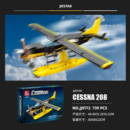 cessma 208 caravan aircraft building set - 739 pcs | jiestar 9172 - 2