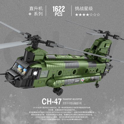 ch-47 transport helicopter building block set - juhang 88017 - 2