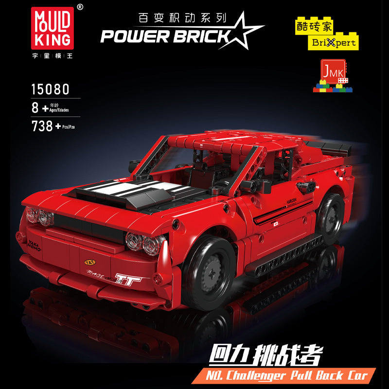 challenger & bumblebee pull back car - 738 pcs | mouldking 15080 - 1