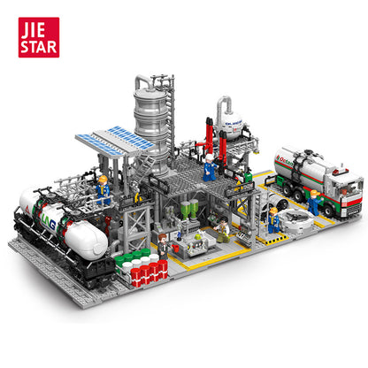 chemical plant building kit | jiestar 9014 - 9016 - 4