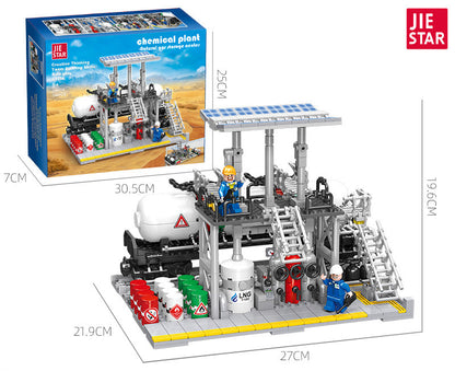 chemical plant building kit | jiestar 9014 - 9016 - 5