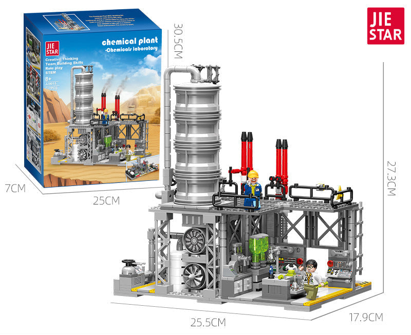 chemical plant building kit | jiestar 9014 - 9016 - 6