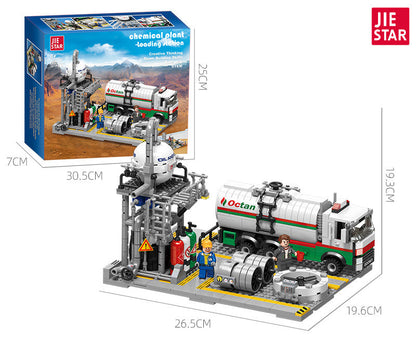 chemical plant building kit | jiestar 9014 - 9016 - 7