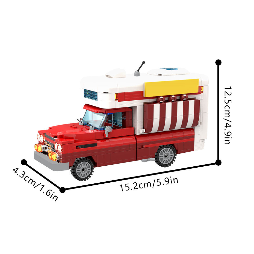 chevrolet apache food truck building set | moc-201043 - 4