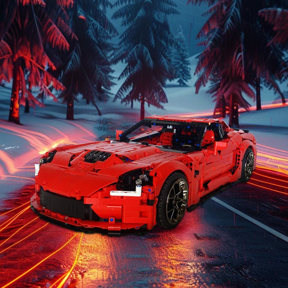 chevrolet corvette c7 building set | 1:8 scale | moc-188766 - 1