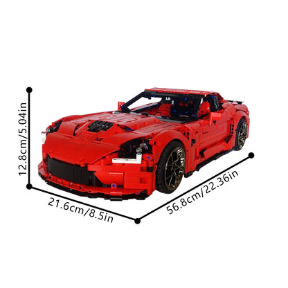 chevrolet corvette c7 building set | 1:8 scale | moc-188766 - 3