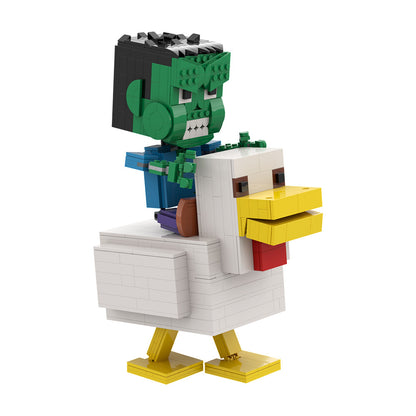 chicken jockey building set | minecraft | lego compatible - 1