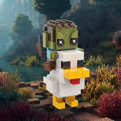 chicken jockey building set | minecraft | lego compatible - 2