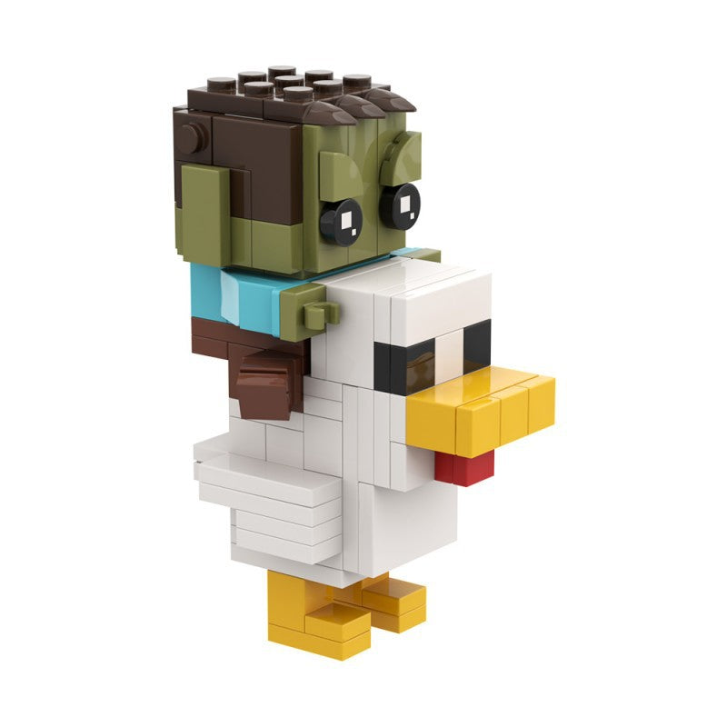 chicken jockey building set | minecraft | lego compatible - 3