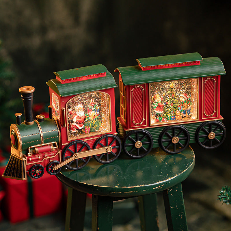 Children's Toys Christmas Train Music Box Train Double Section