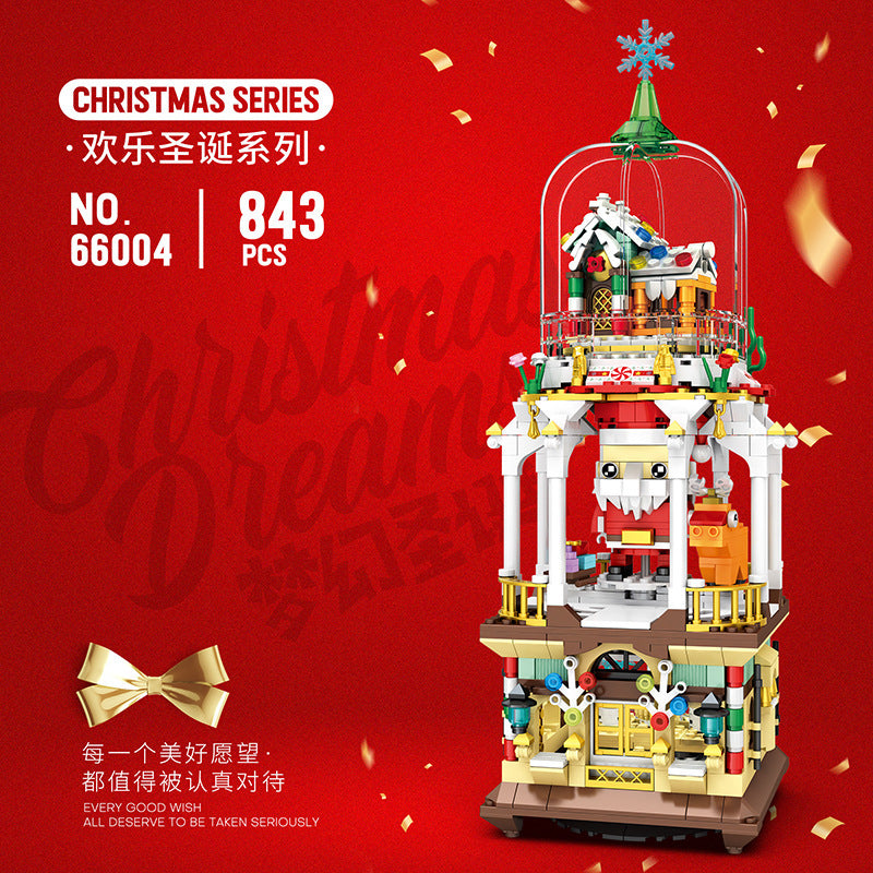 christmas dreams tower building block set - reobrix 66004 - 2