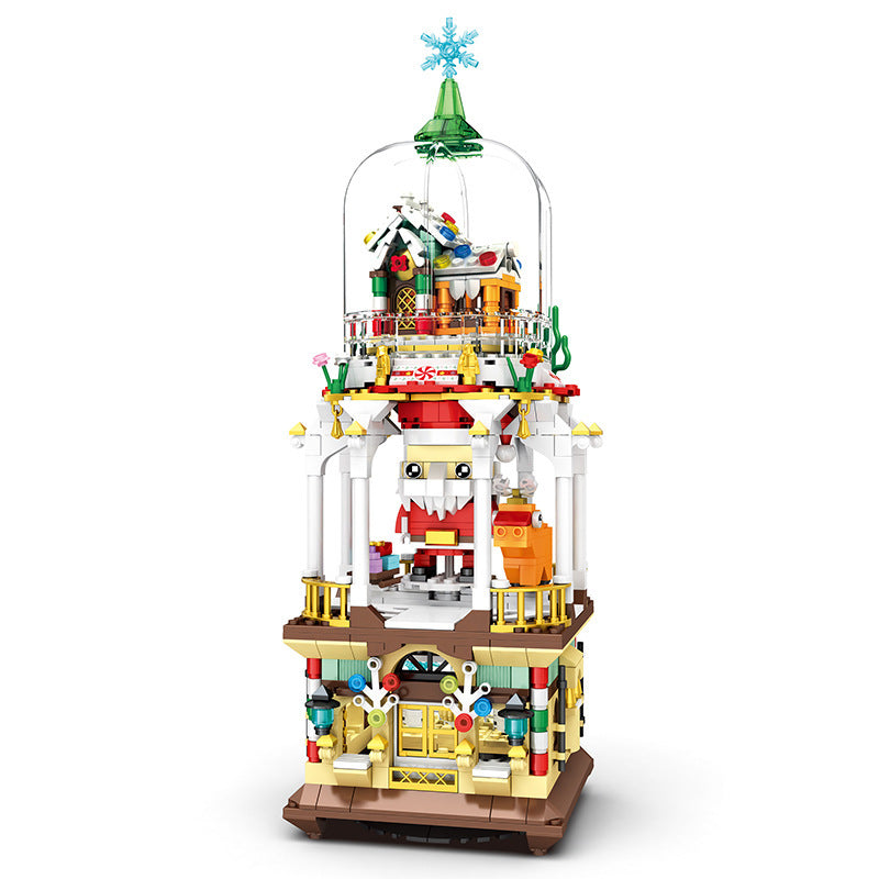 christmas dreams tower building block set - reobrix 66004 - 5