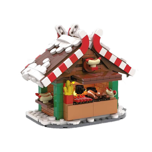 christmas grilling stand building set | christmas moc | moc-132495 - 1