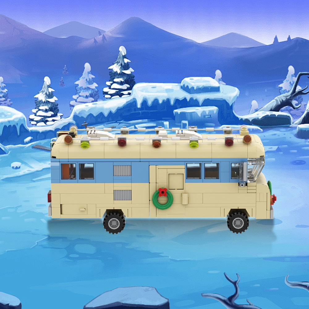 christmas rv building set | lego compatible - 1