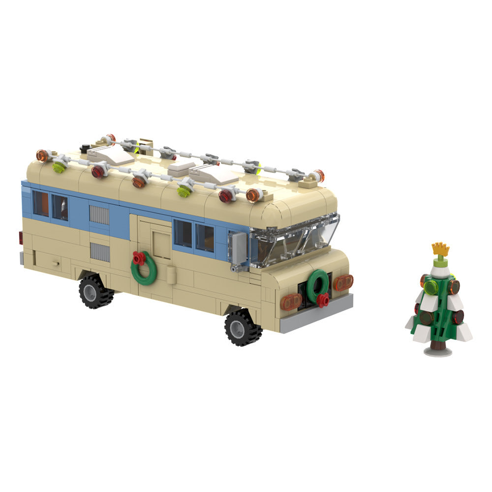 christmas rv building set | lego compatible - 2