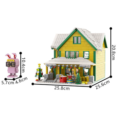 christmas snow house building set | lego compatible - 4