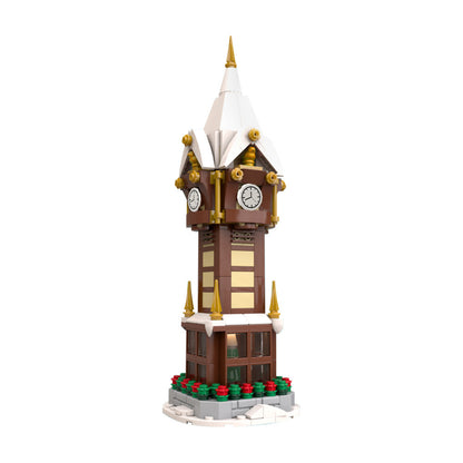 christmas street clock moc building set | moc-203594 - 3