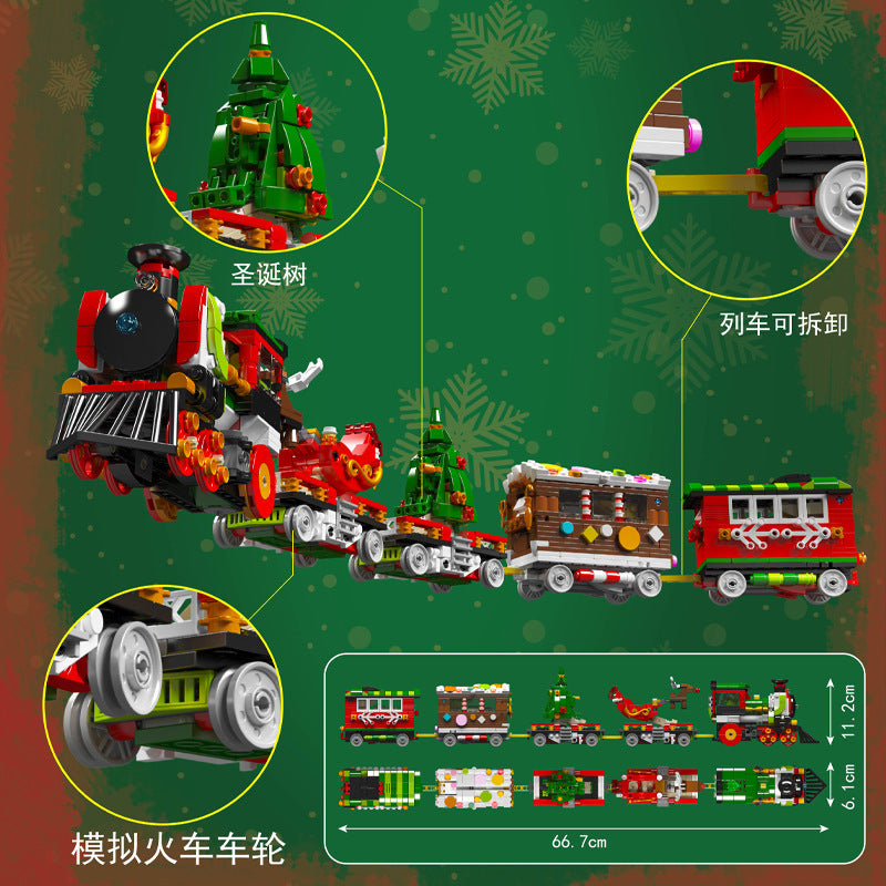 christmas train transformer - 1522 pcs | mouldking 12028 - 3