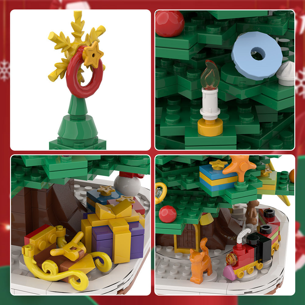 christmas tree moc building set | lego compatible - 5