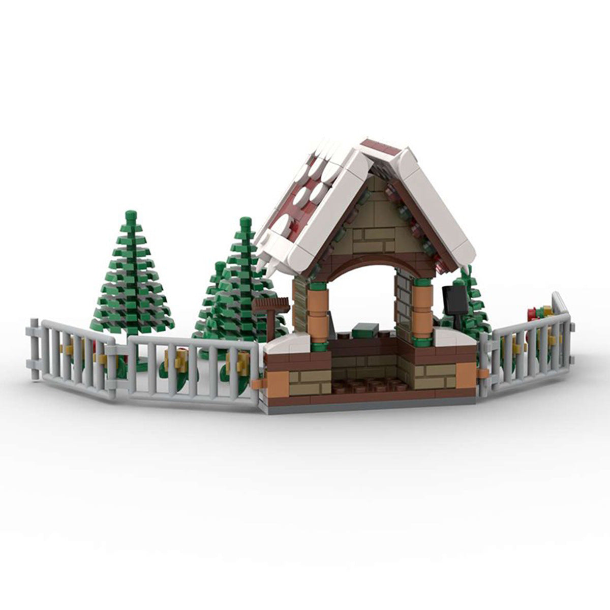christmas tree seller building set | moc-130588 - 2