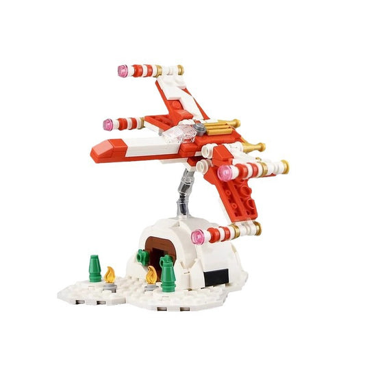 christmas x-wing microscale building set | star wars | moc-40692 - 1