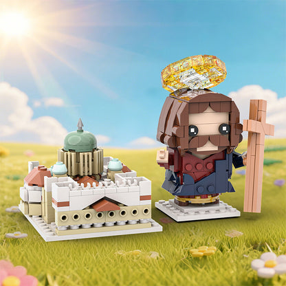 church and jesus building set | lego compatible - 2