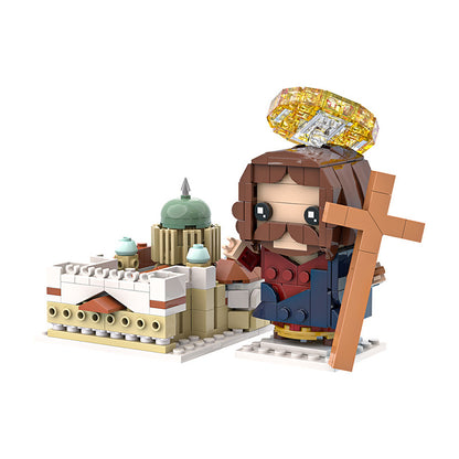 church and jesus building set | lego compatible - 5