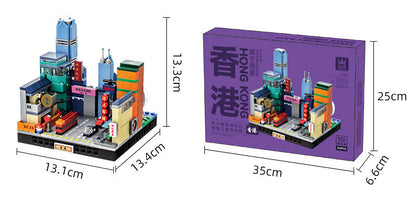 city microcosm hong kong - building blocks set - wange bricks - 6