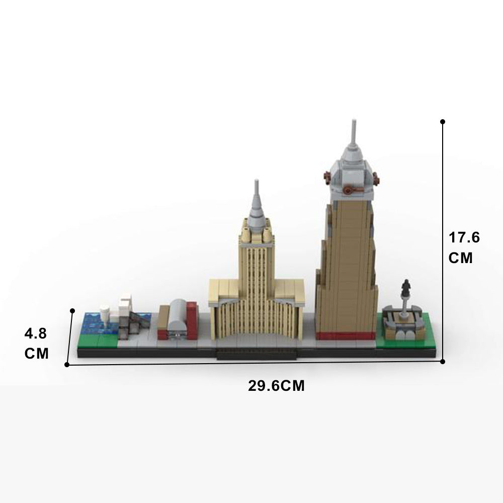 cleveland skyline building set | moc-127113 - 4