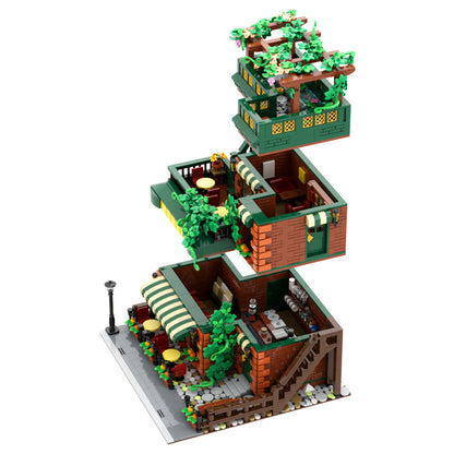 coffeehouse building set | lego compatible - 3