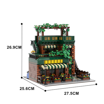 coffeehouse building set | lego compatible - 4