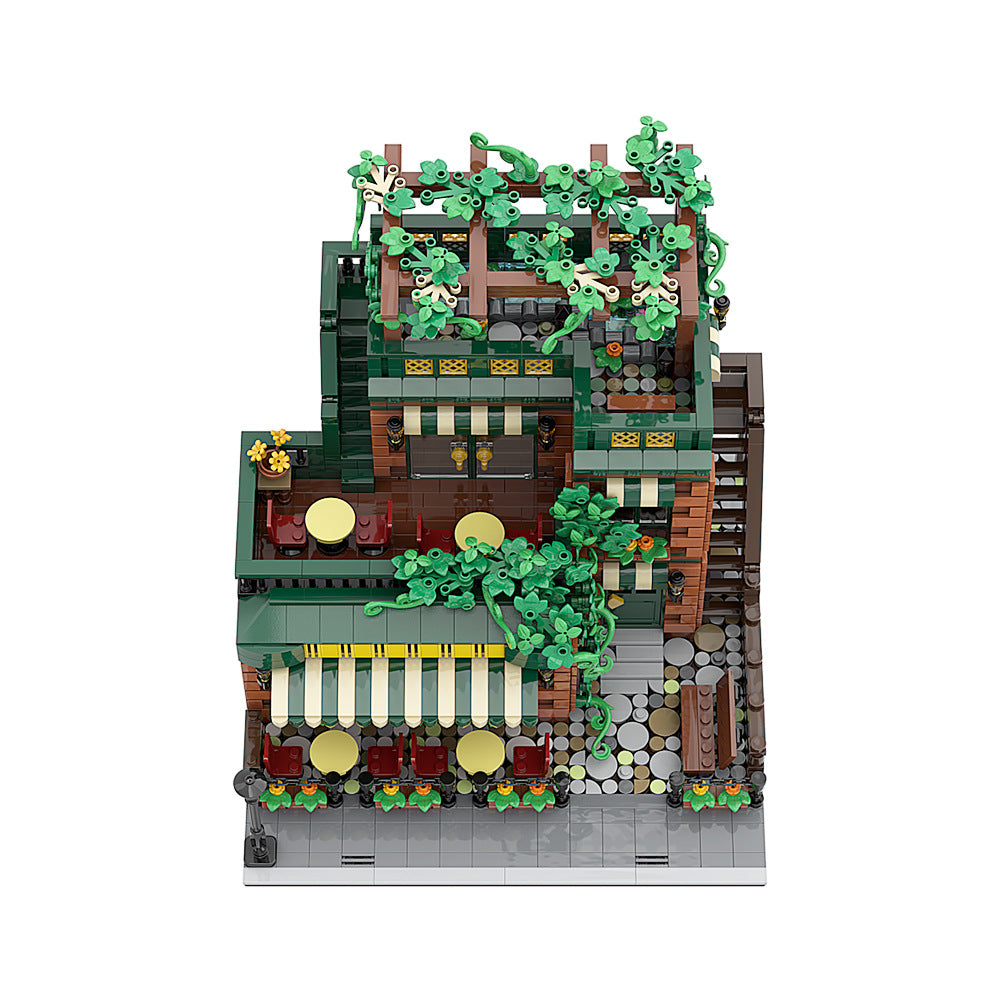 coffeehouse building set | lego compatible - 5
