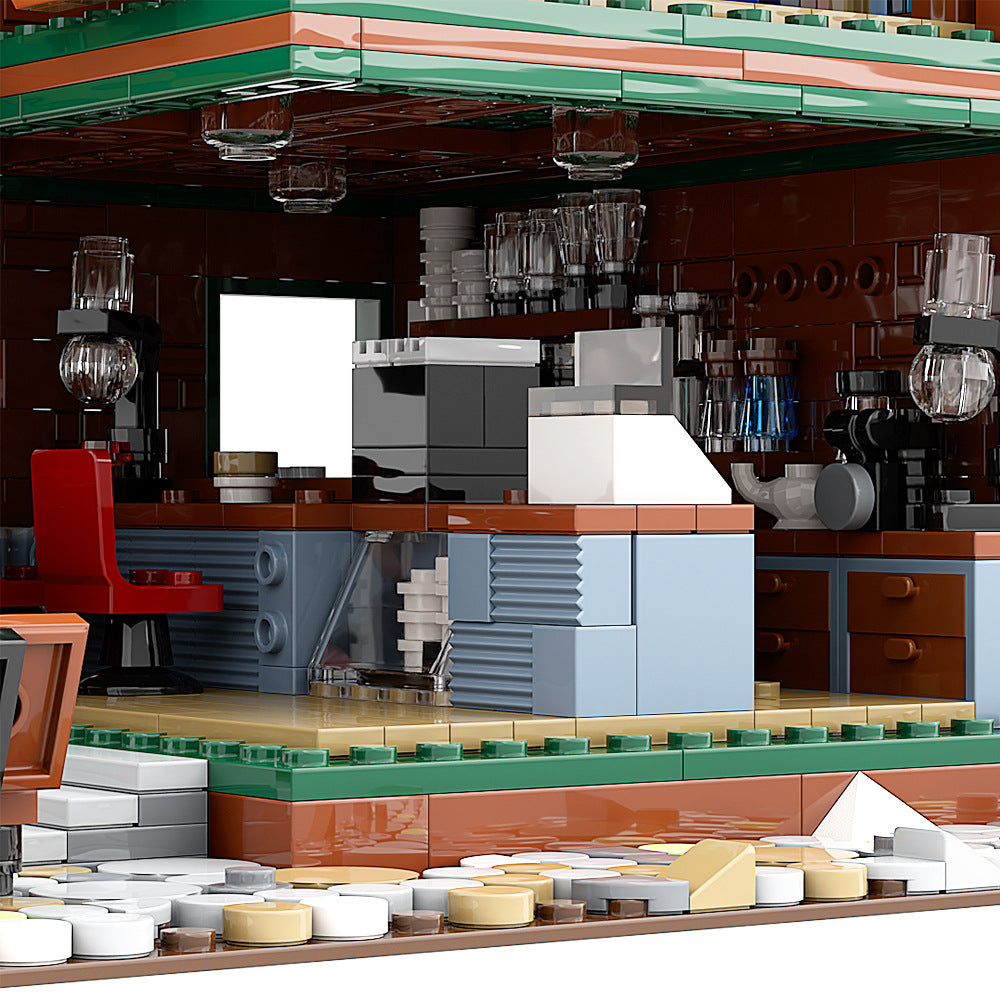 coffeehouse building set | lego compatible - 8