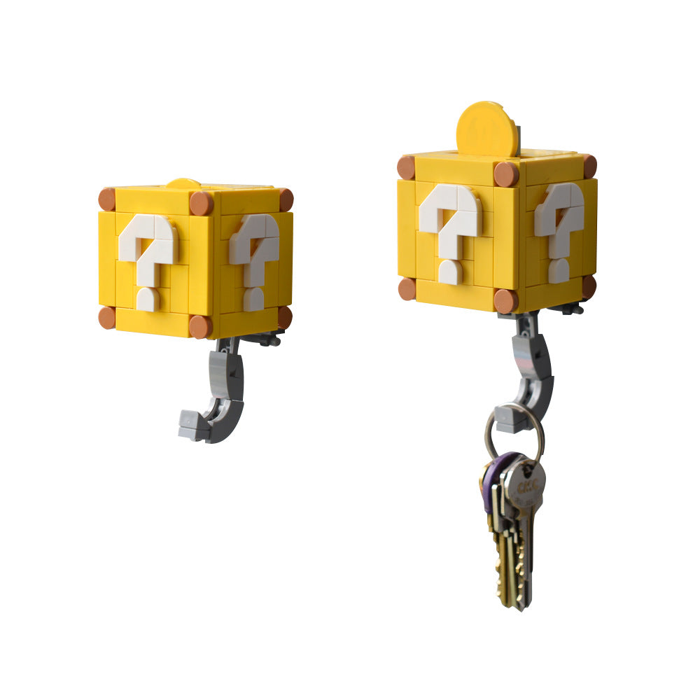 coin block key holder building set | mario | moc-186541 - 2