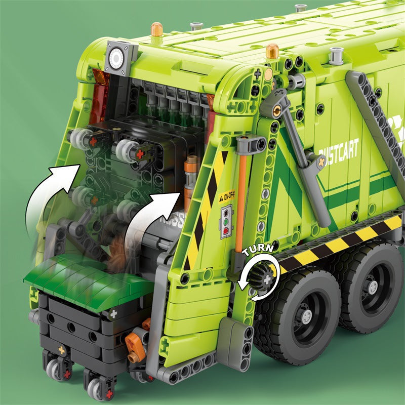 compressed garbage truck building blocks set - reobrix 22022 - 2