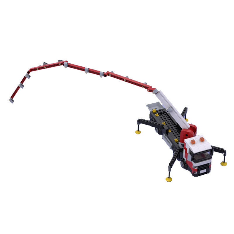 concrete pump truck building set | moc-53605 - 2