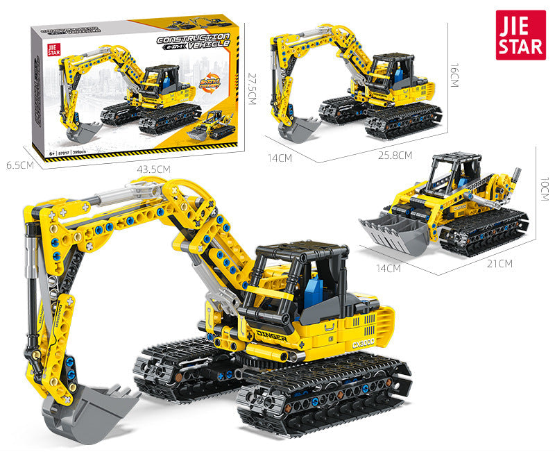 construction vehicle 2 in1 building set | jiestar 57017 - 57018 - 5