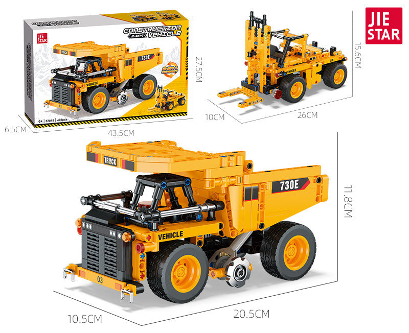 construction vehicle 2 in1 building set | jiestar 57017 - 57018 - 6