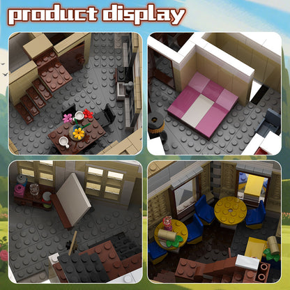 corner alley building set | lego compatible - 3