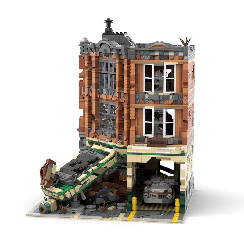 corner garage building set | apocalypse version | moc-66422 - 4