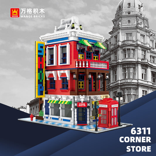 corner store - building blocks set - wange bricks 6311 - 1