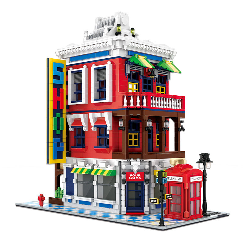 corner store - building blocks set - wange bricks 6311 - 4