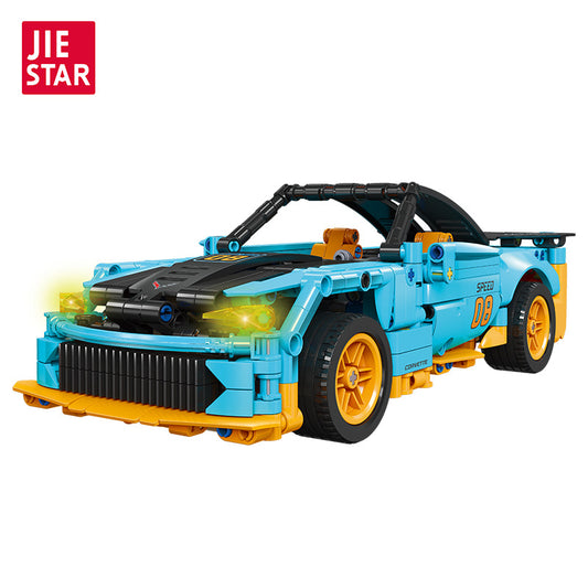 corvette remote control building block car | jiestar 58096 - 4