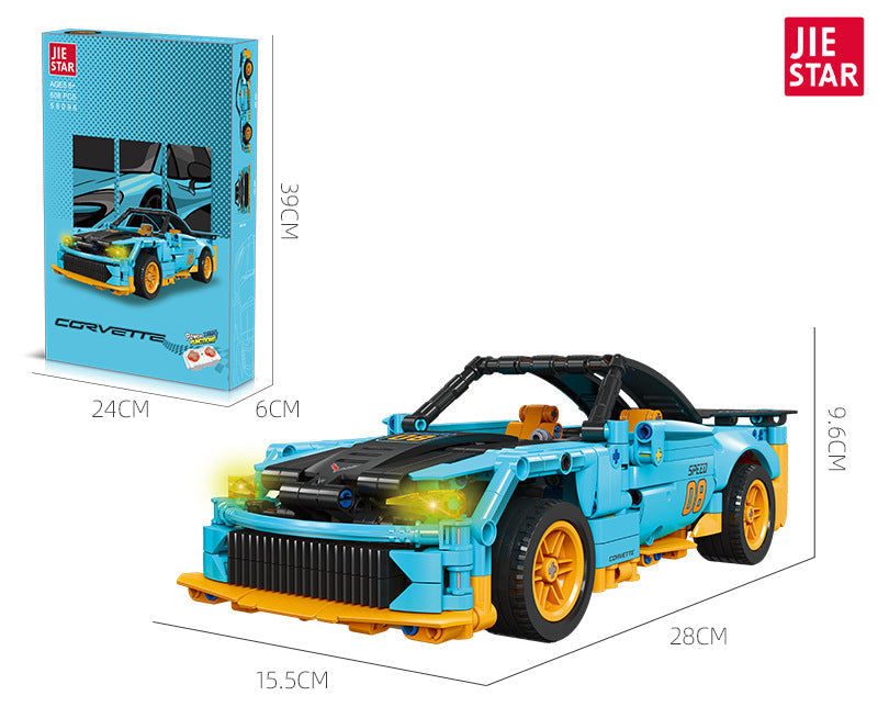 corvette remote control building block car | jiestar 58096 - 5