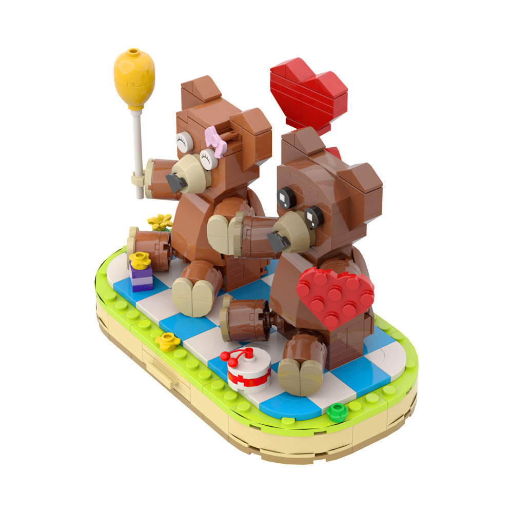couple bears building set | valentine's day | lego compatible - 5